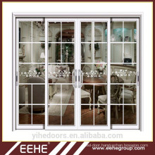 Corner sliding aluminum half glass door design in dubai